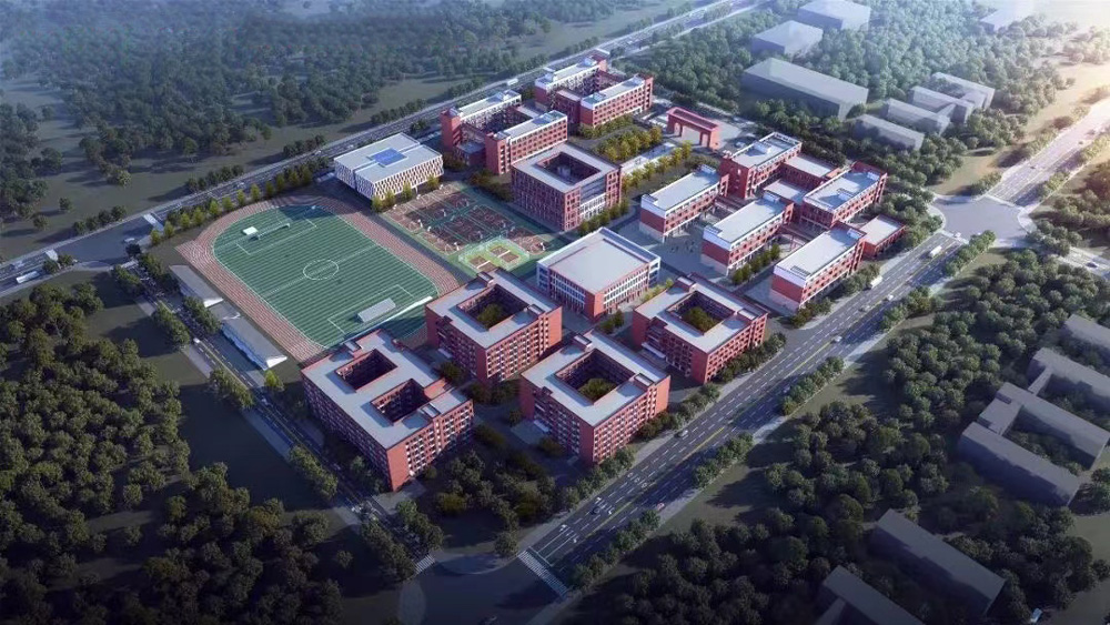重慶市大足職業(yè)教育中心高新區(qū)分校鳥瞰圖